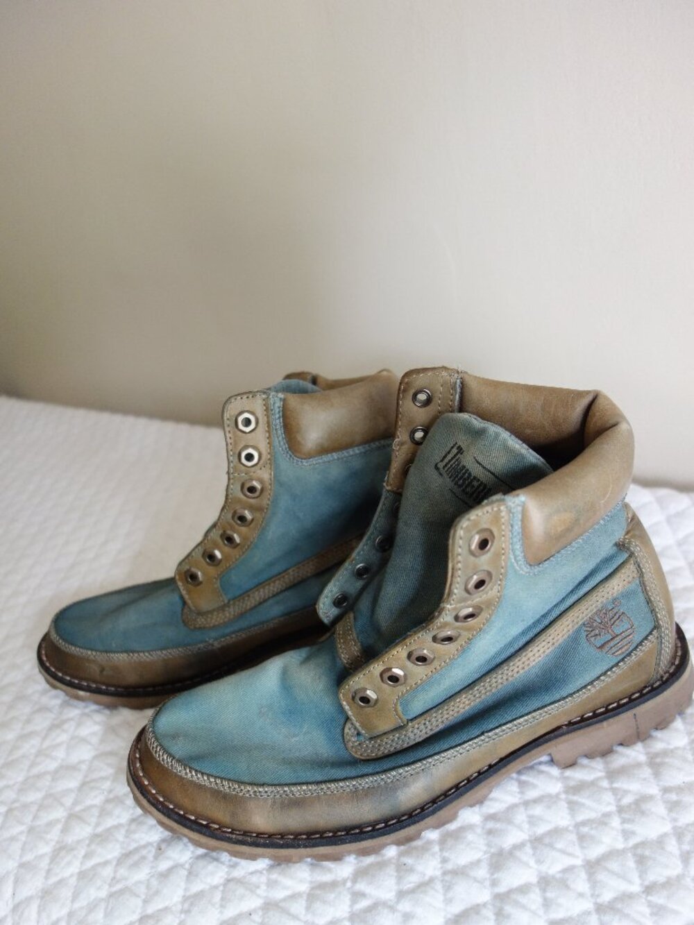 TIMBERLAND Earthkeepers Yelehaiti Blueish Fatigue Boots – Mens 7.5